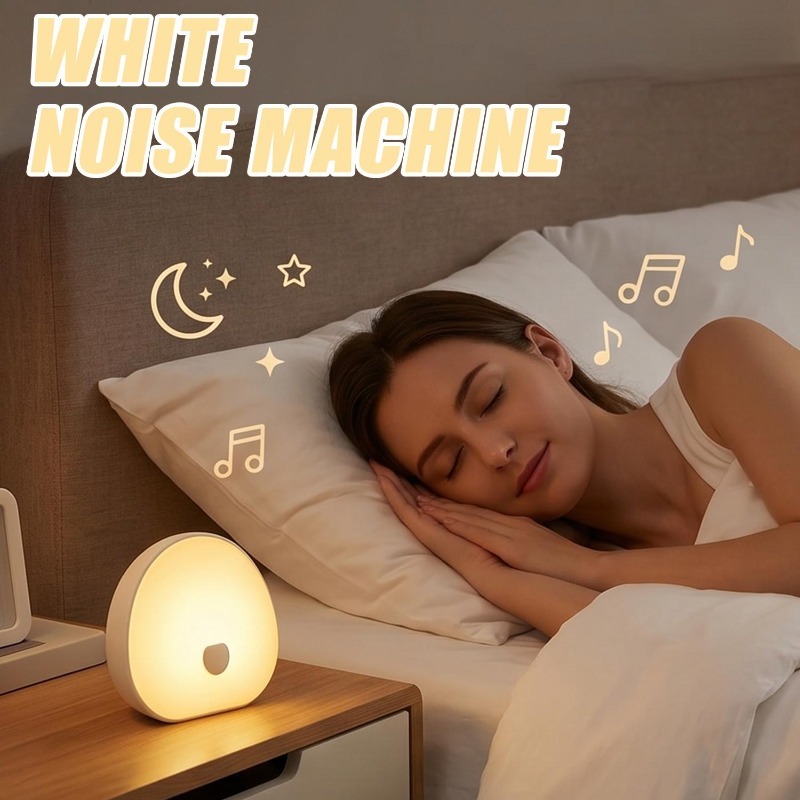 White Noise Machine Baby - RGB 수면 백색소음기, 편안한 소리, 터치형