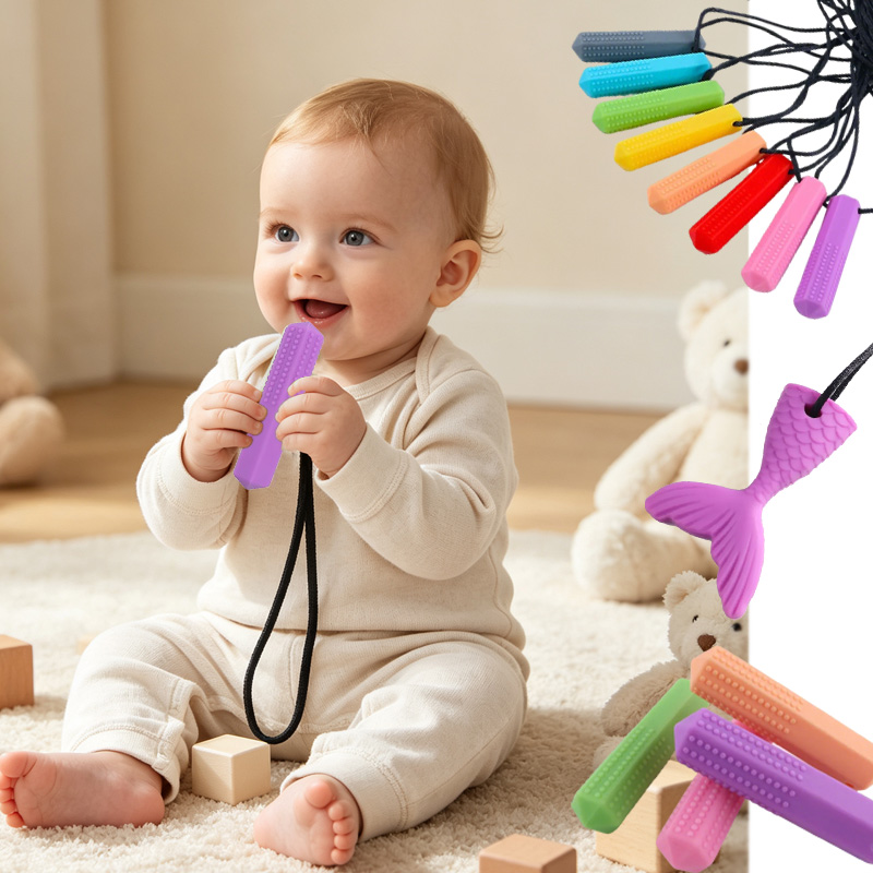 Baby Products A To Z - 1개 실리콘 치발기 아기 씹는 목걸이