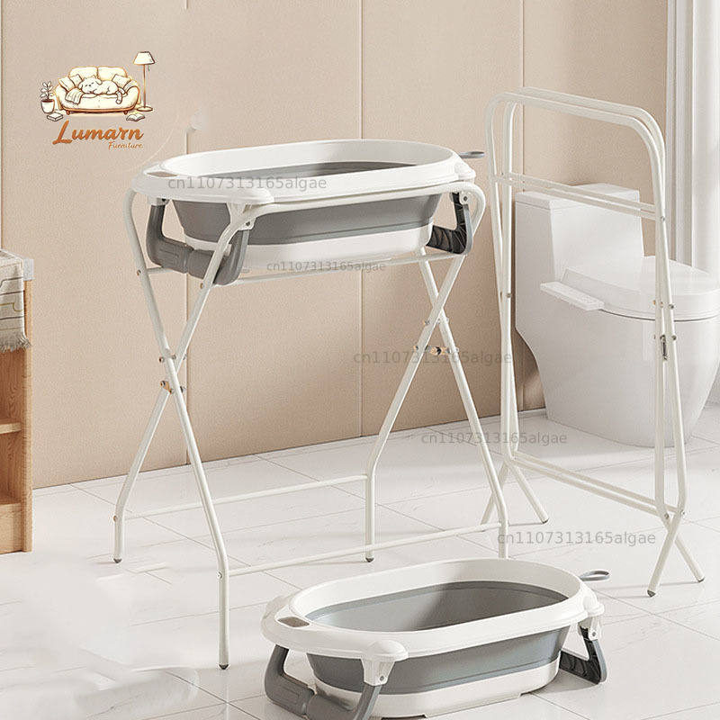 Baby Bath Tub Foldable - 아기 욕조 스탠드 포함, 온도 감지