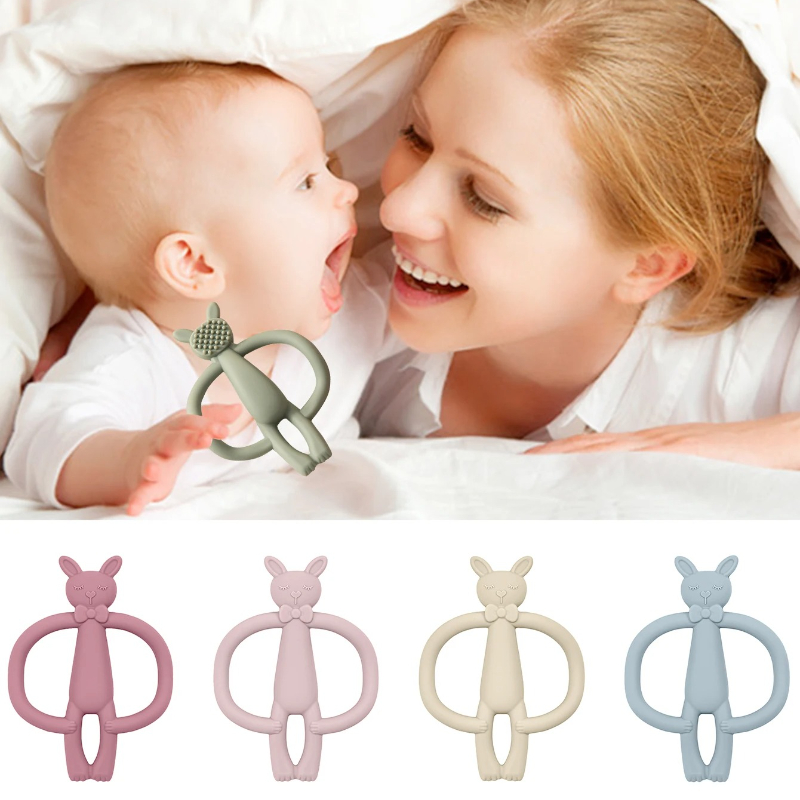 컬러 키즈 1PC 실리콘 Teether 장난감 아기 간 - Baby Products Rabbit 리뷰 및 가격
