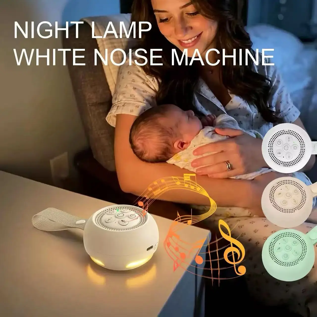 따뜻한 야간 조명이 있는 백색소음기 아기 수면 사운드  - White Noise Machine Baby 리뷰 및 가격
