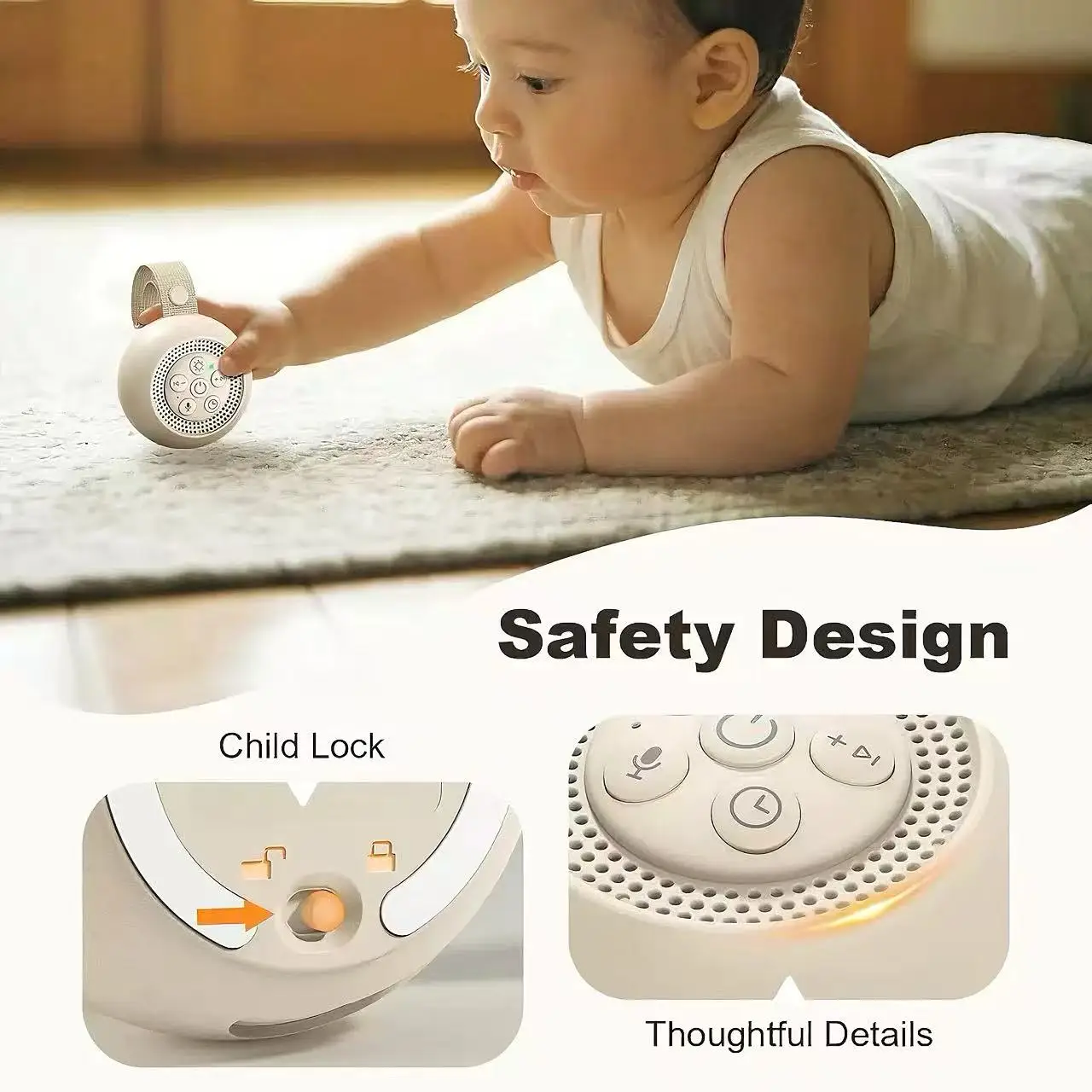 따뜻한 야간 조명이 있는 백색소음기 아기 수면 사운드  - White Noise Machine Baby 리뷰 및 가격