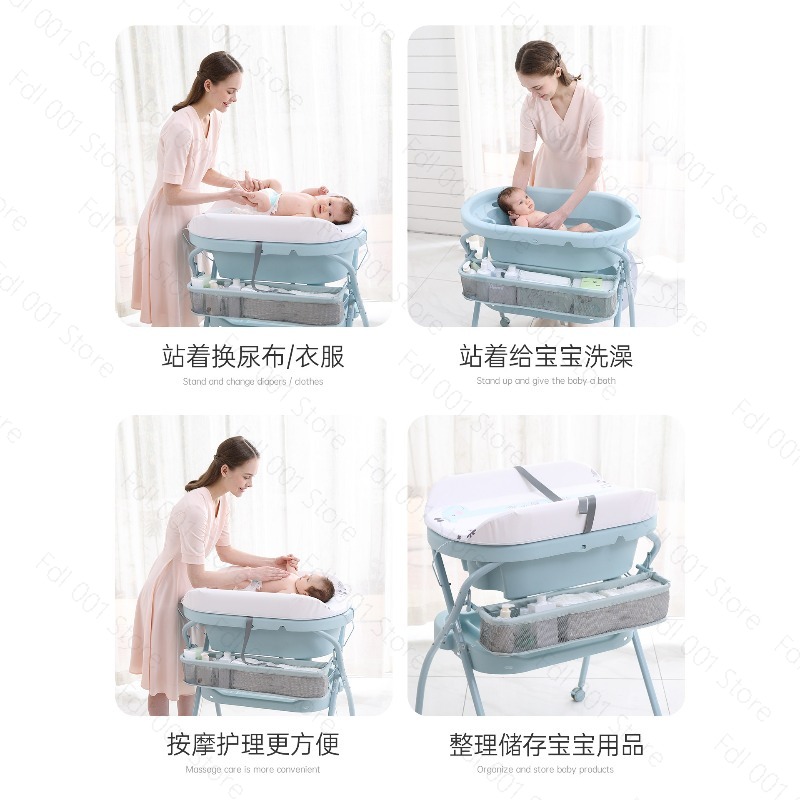 아기 욕조 겸 기저귀 교환대, 접이식 플라스틱 유아용  - Baby Bath Tub Foldable 리뷰 및 가격