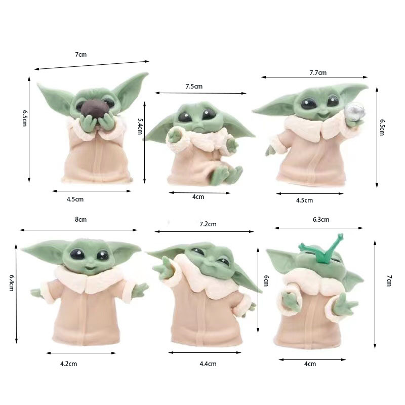 6PCS 스타 워즈 4-6cm ToyS 마스터 베이비  - Baby Yoda Products 리뷰 및 가격